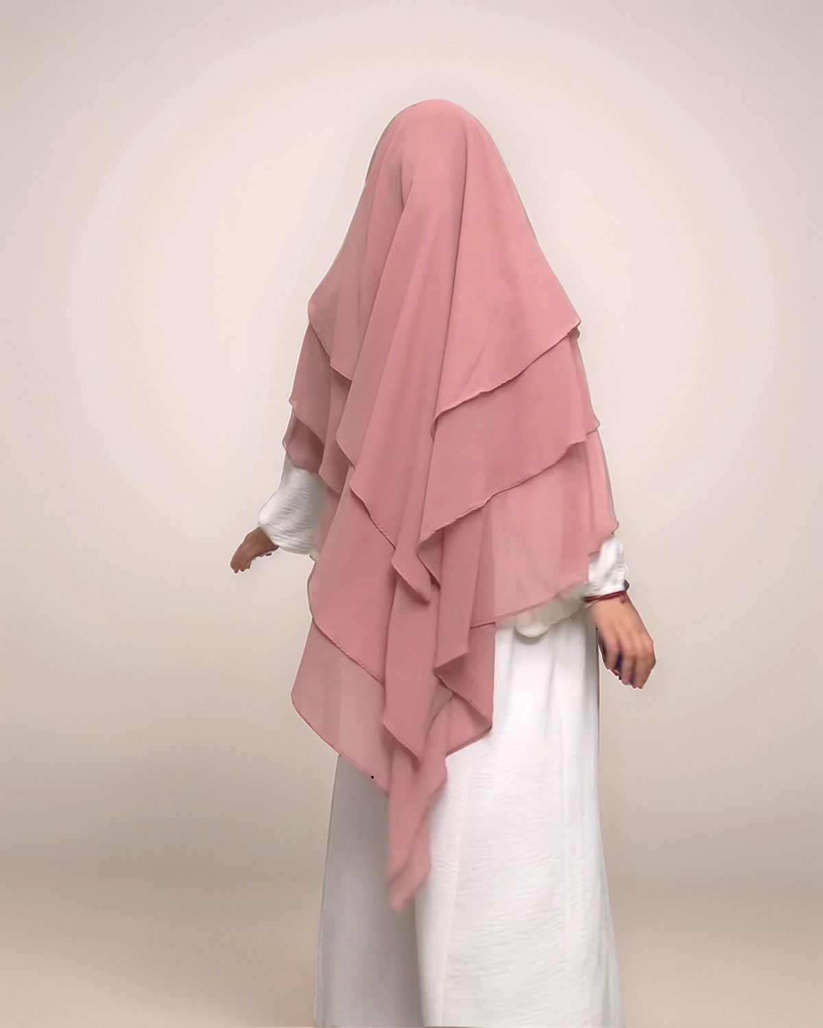 Elegance Tiered Chiffon Khimar