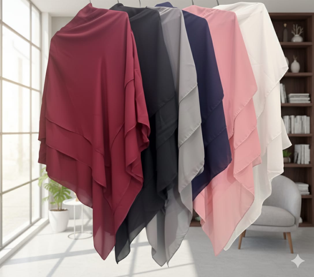 Chiffon Khimar double