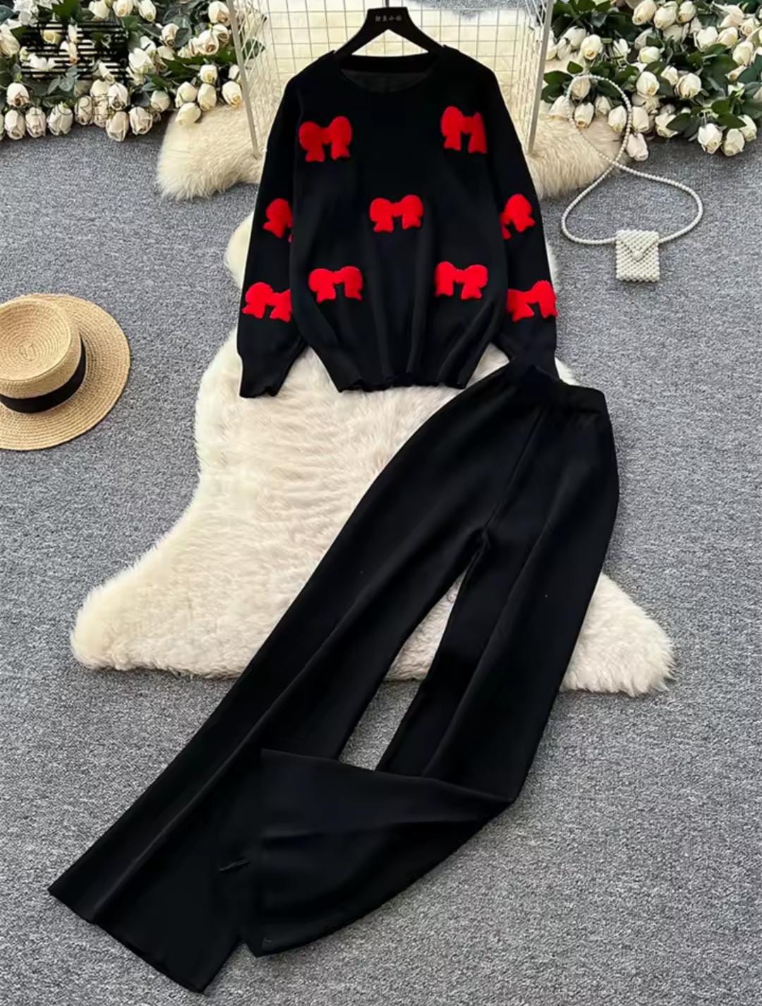 Ribbon Embroidered Cordset