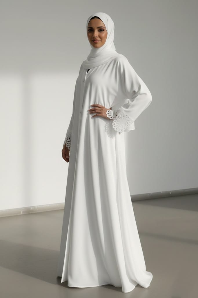 Ayra White Grace Abaya