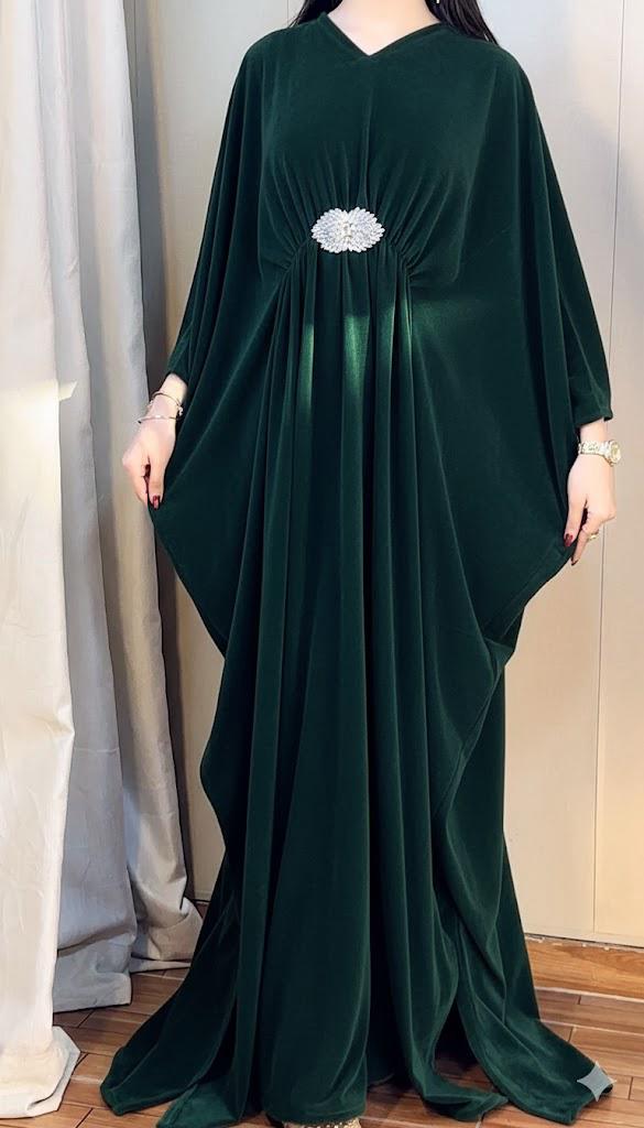 Luxury Velvet Kaftan – Elegant Flowing Evening Wear