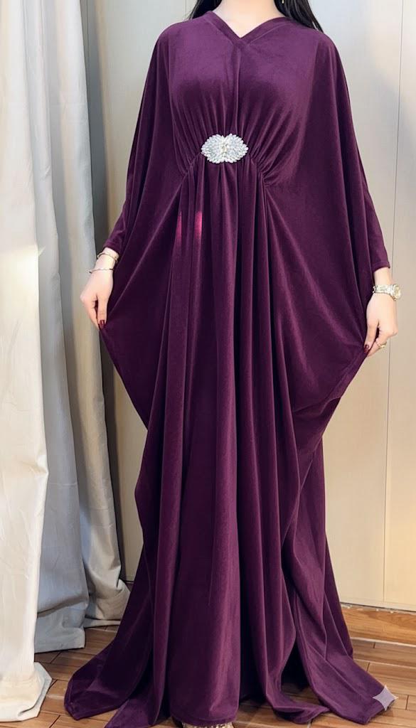 Luxury Velvet Kaftan – Elegant Flowing Evening Wear