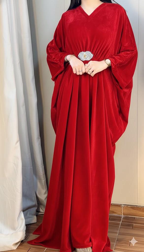 Luxury Velvet Kaftan – Elegant Flowing Evening Wear