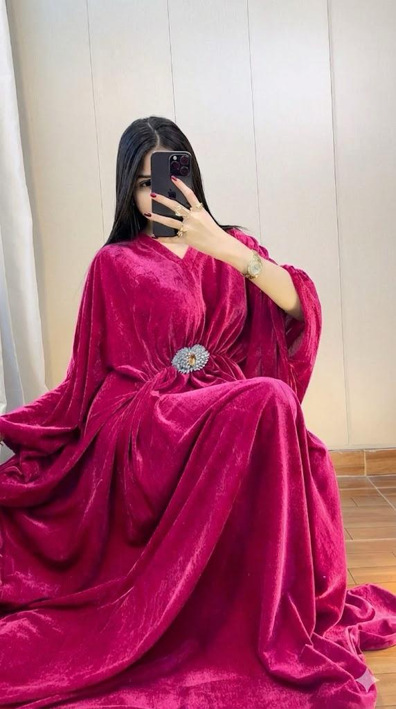 Luxury Velvet Kaftan – Elegant Flowing Evening Wear