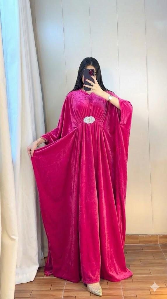 Luxury Velvet Kaftan – Elegant Flowing Evening Wear