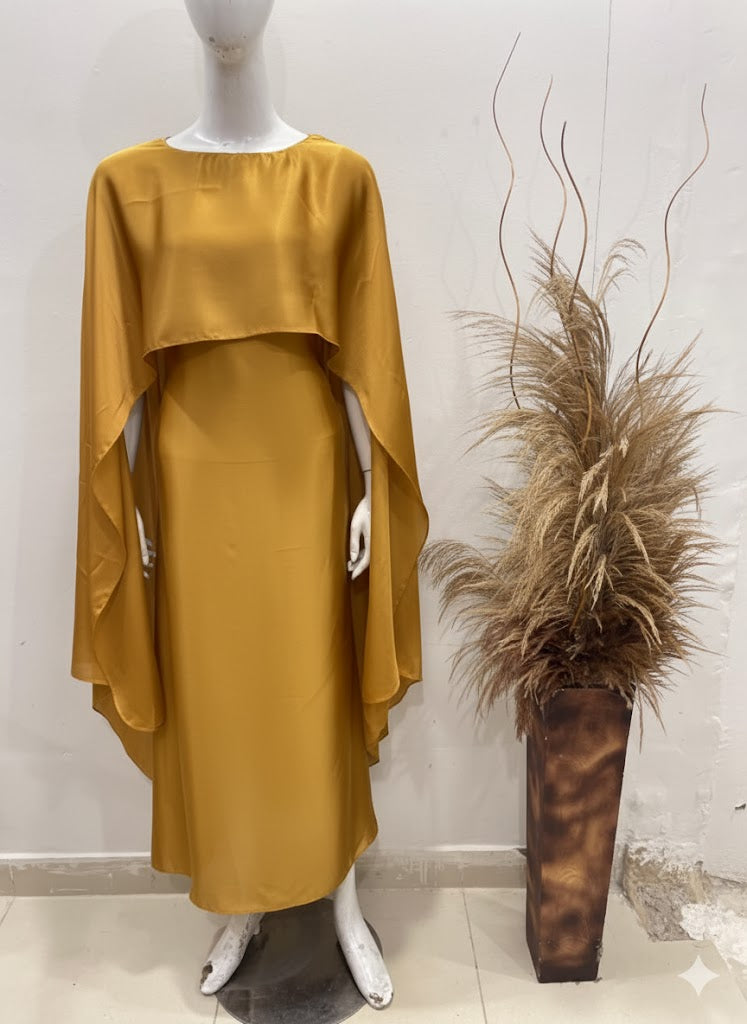 BADAM GOLDEN CAPE GOWN