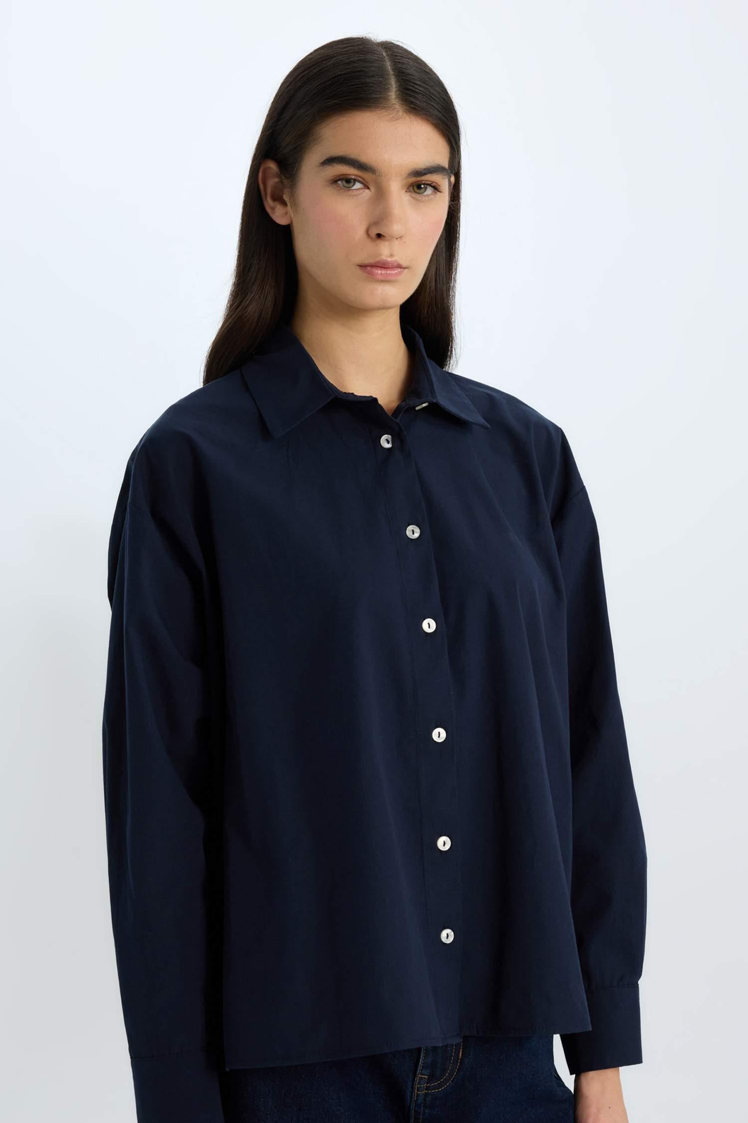 Navy Blue Button Down Shirt