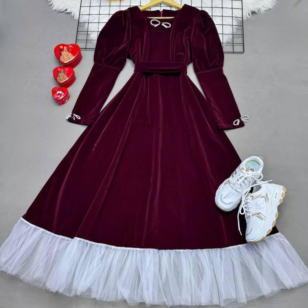 FAIRYTALE VELVET PUFFY MAXI