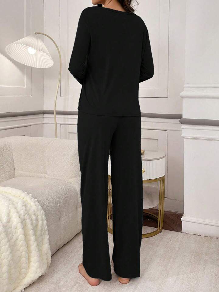 BADAM BLACK HEART NIGHTWEAR