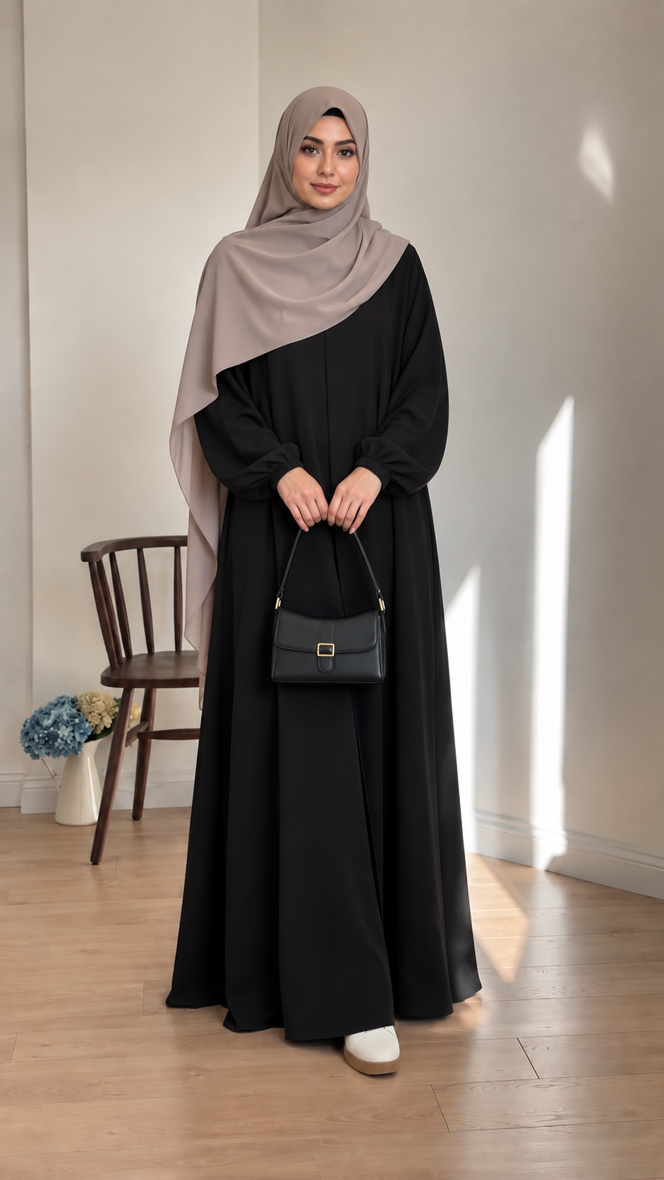 Modest Badam Abaya with Stoller