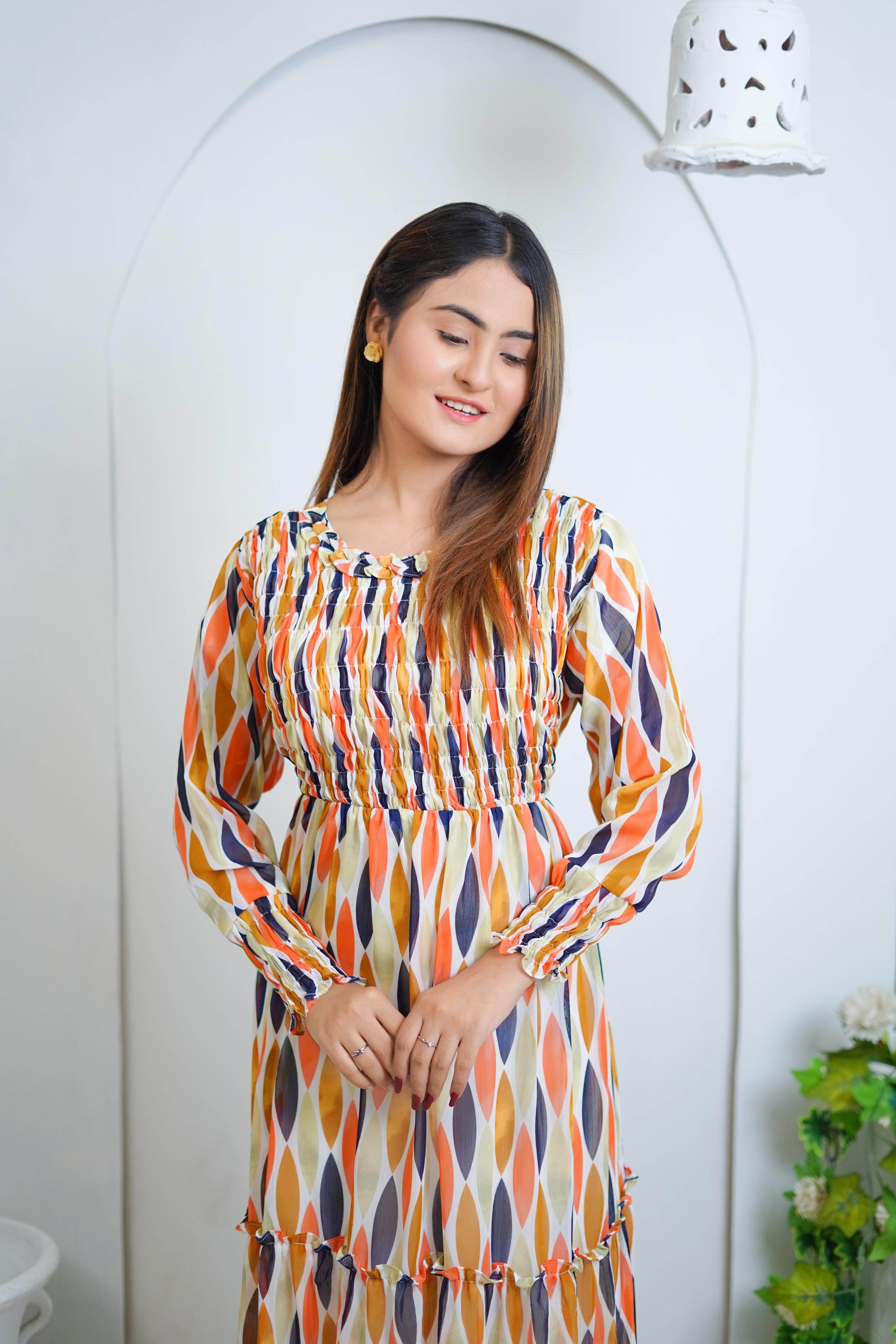 Morella Long Floral Dress