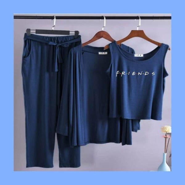 Badam Comfy Nights Three Piece Blue