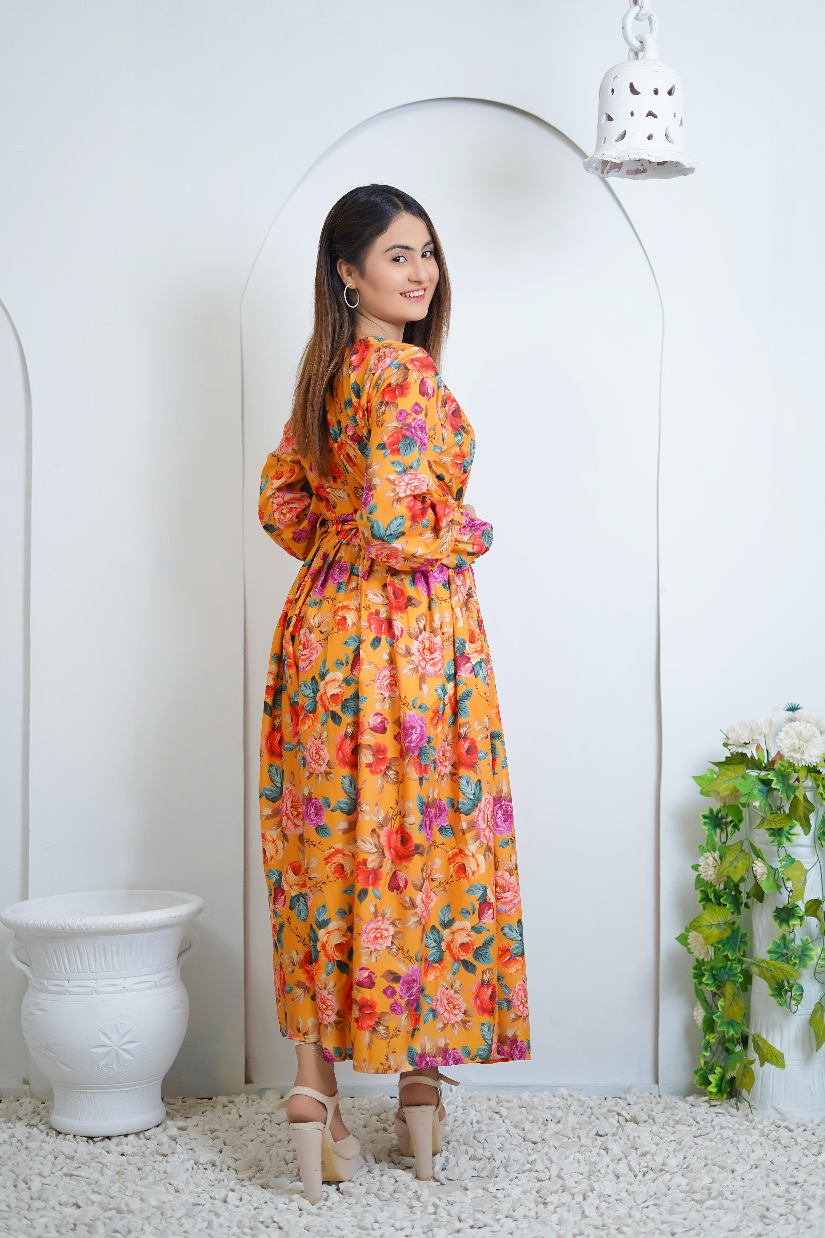 Daffodils Floral Maxy