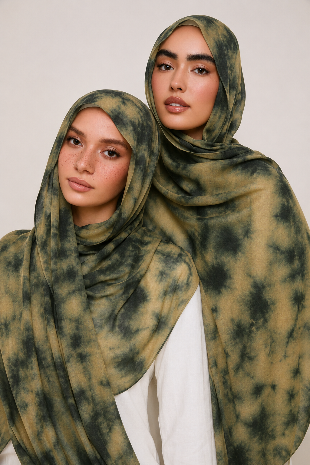 Mira Olive Georgette Hijab
