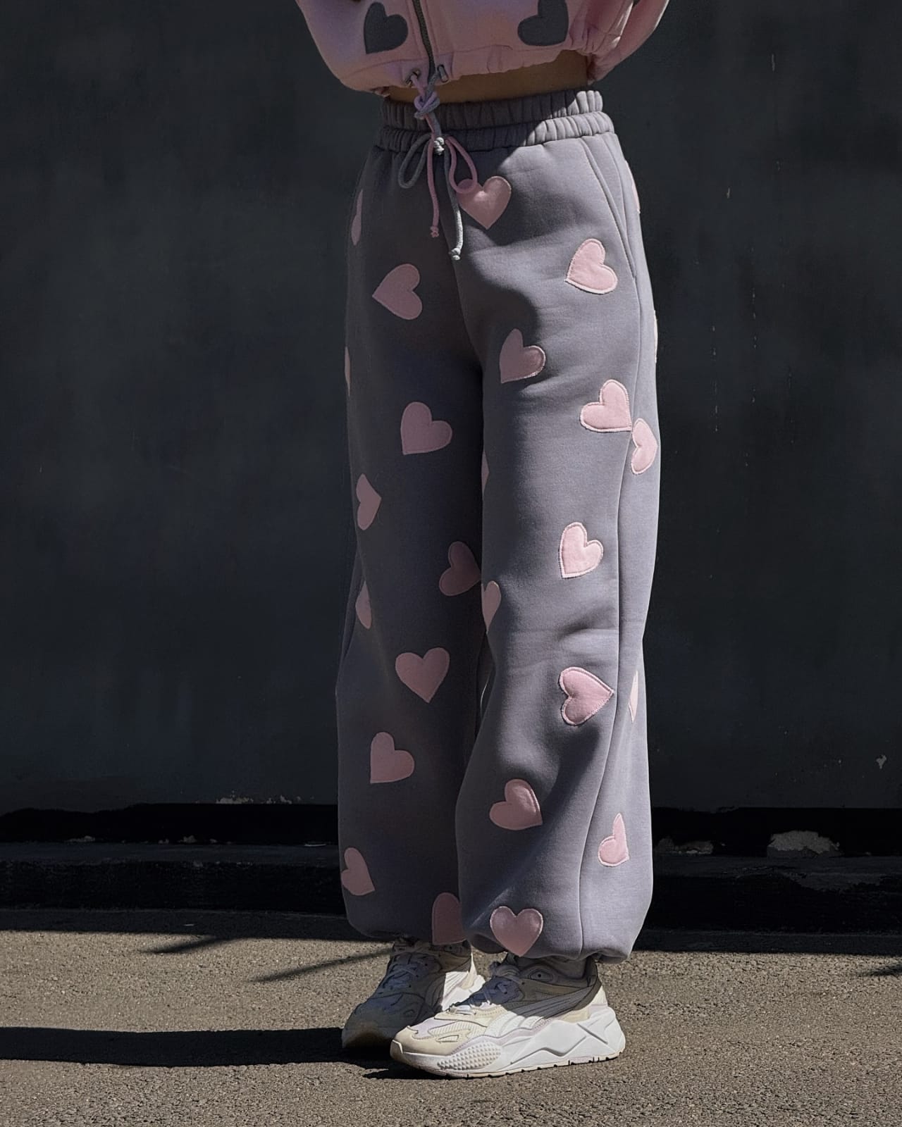 Sweetheart Charm Heart Print Cordset