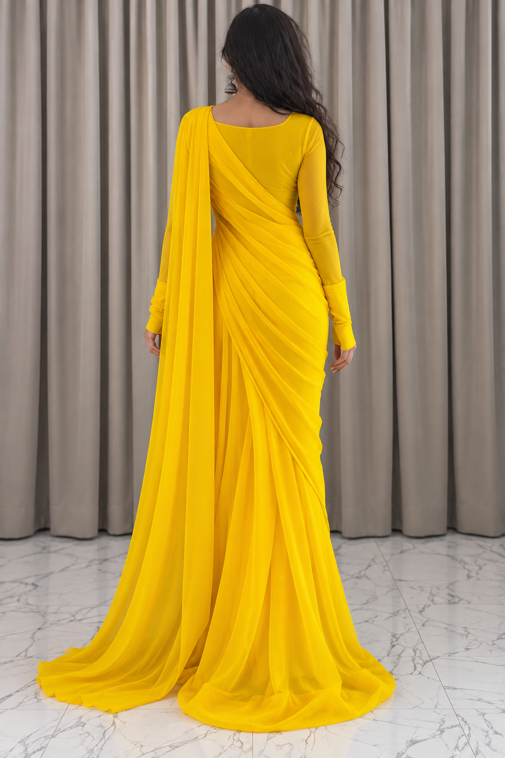 Amber Meher Saree — Back view