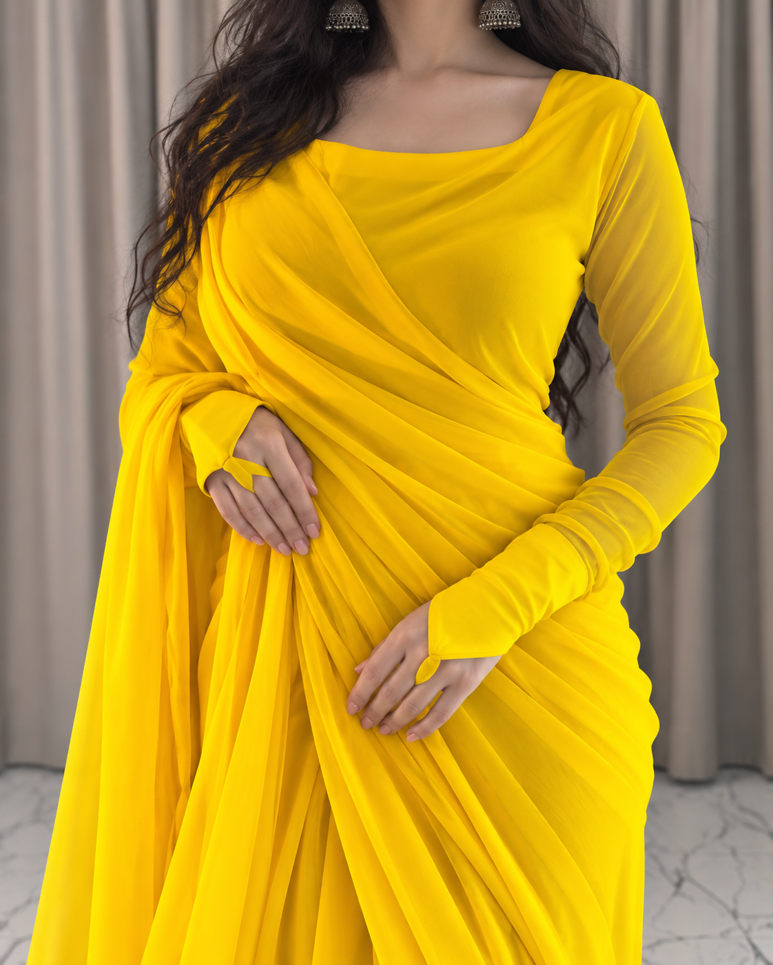 Amber Meher Saree — Close-up view