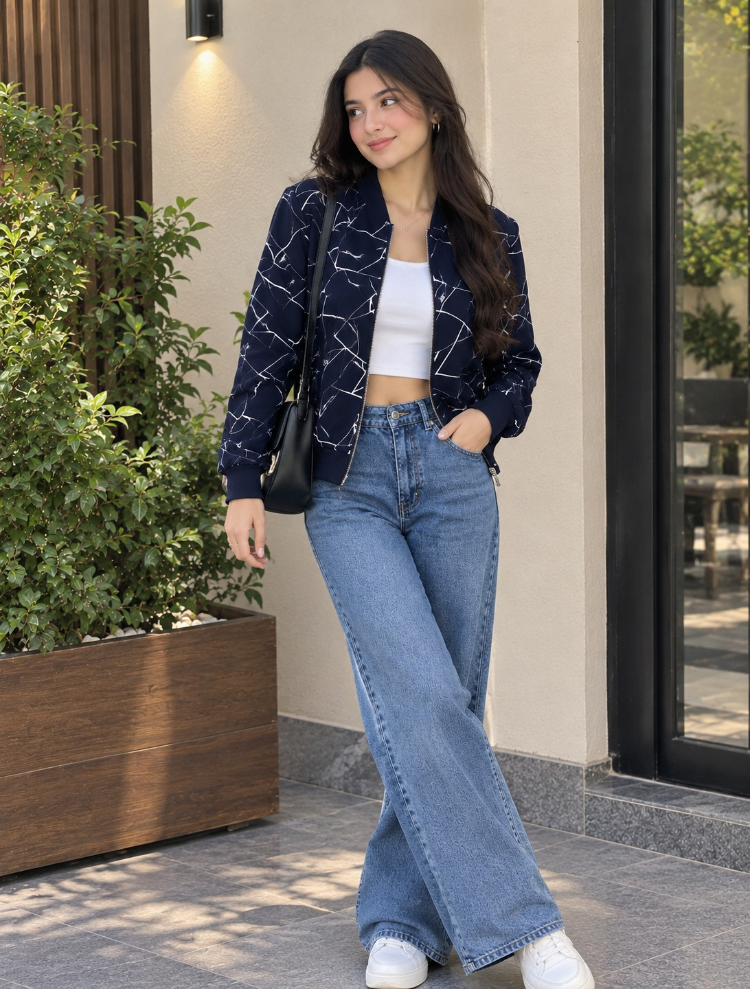 Axis Zip Jacket — Navy Blue — front