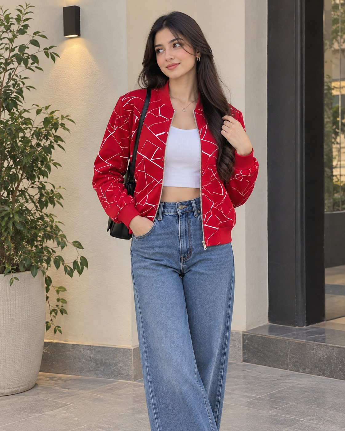 Axis Zip Jacket — Red — alternate