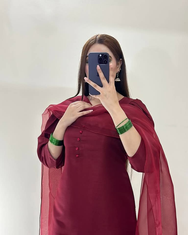 Badam Maroon Farshi RawSilk