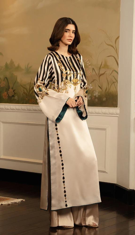 Ivory Royal Printed long Set