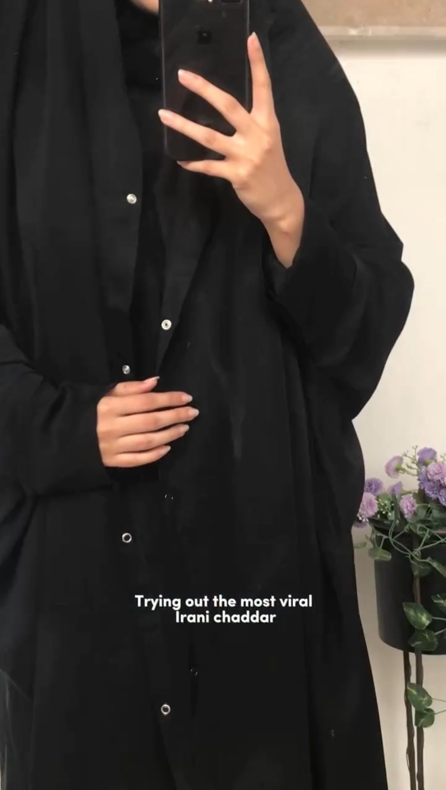 Irani Chadar with sleeves and button