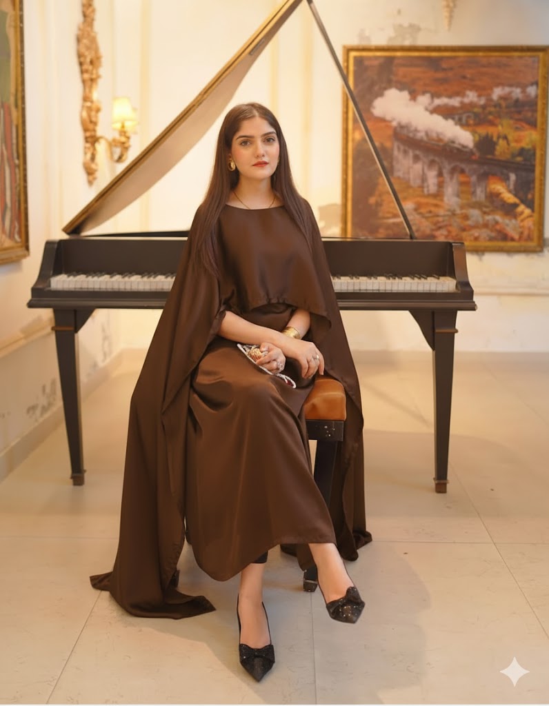 BADAM BROWN CAPE GOWN