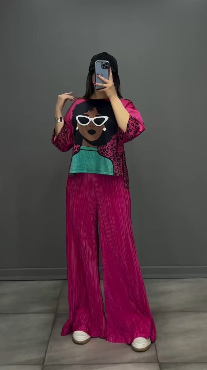 Luxury Silk Printed Co ord Set