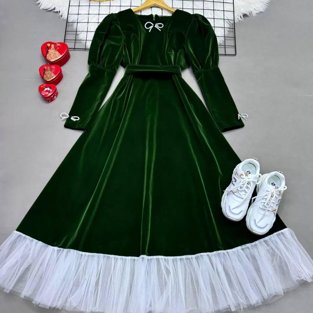 FAIRYTALE VELVET PUFFY MAXI