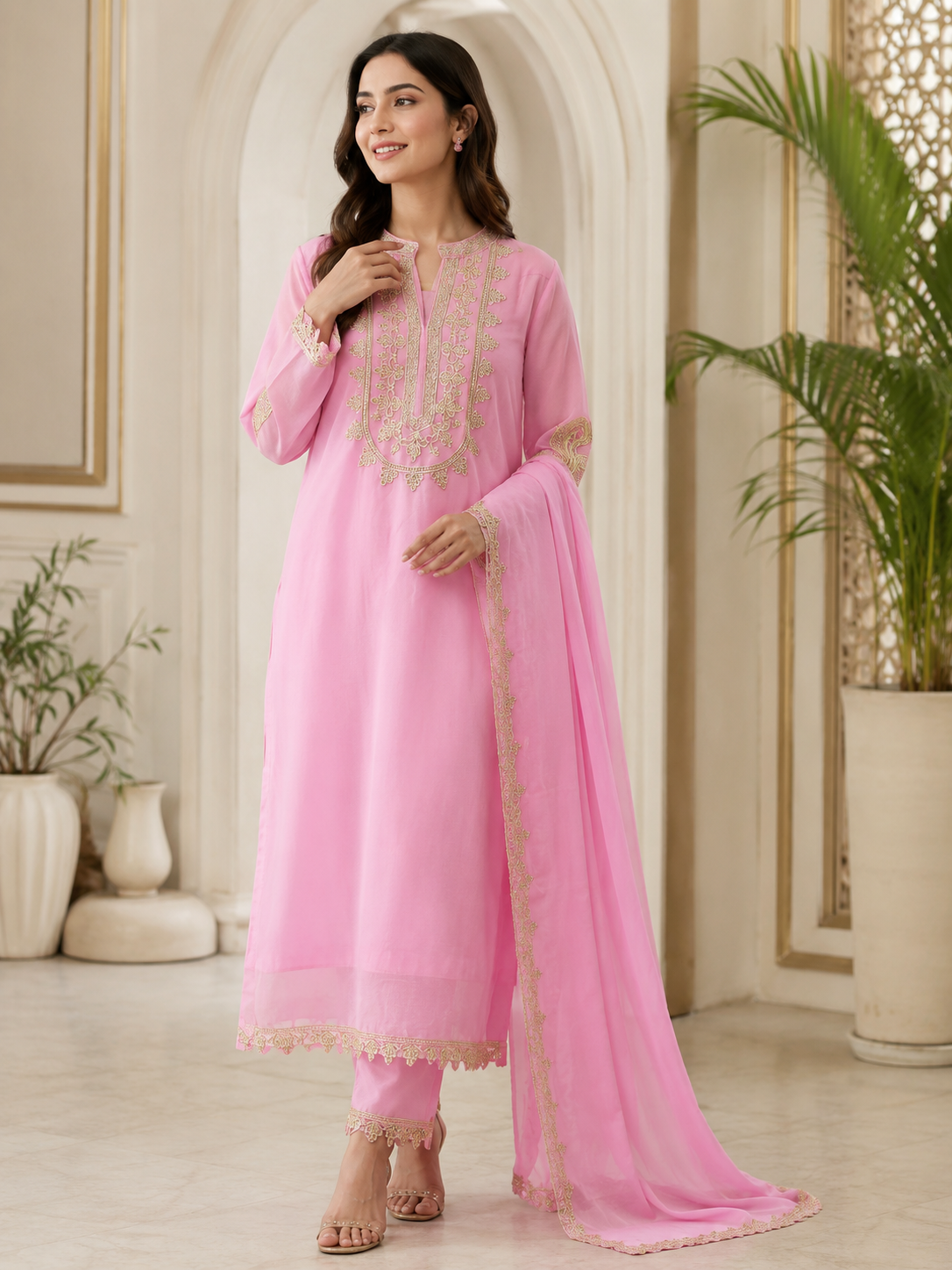 Zohra Pink 3 PEICE