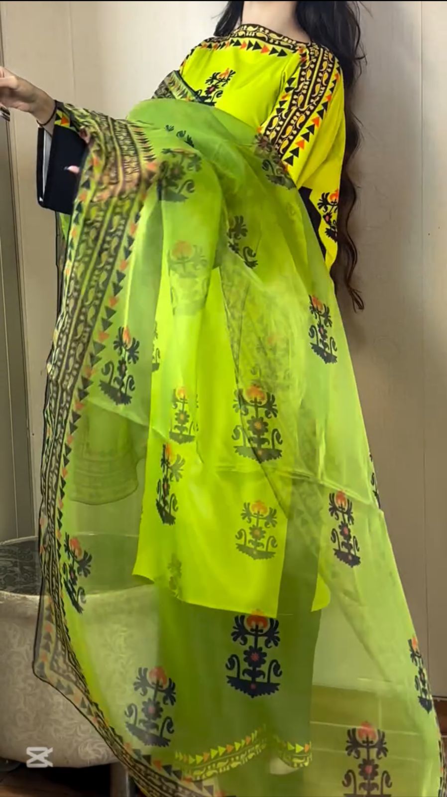 Zest Tribal 3-Piece Set – Neon Lime & Midnight Black