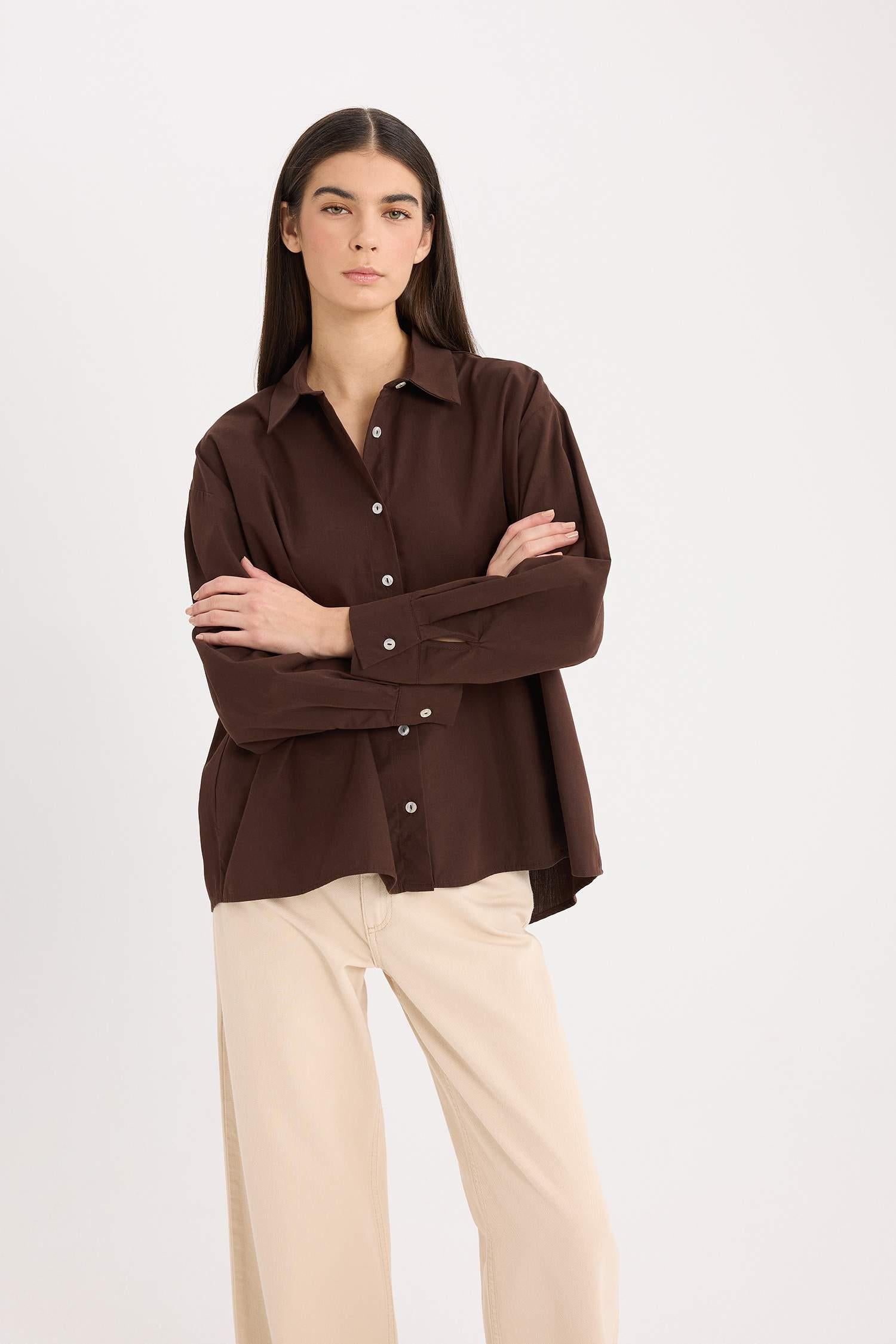 Brown Button Down Shirt
