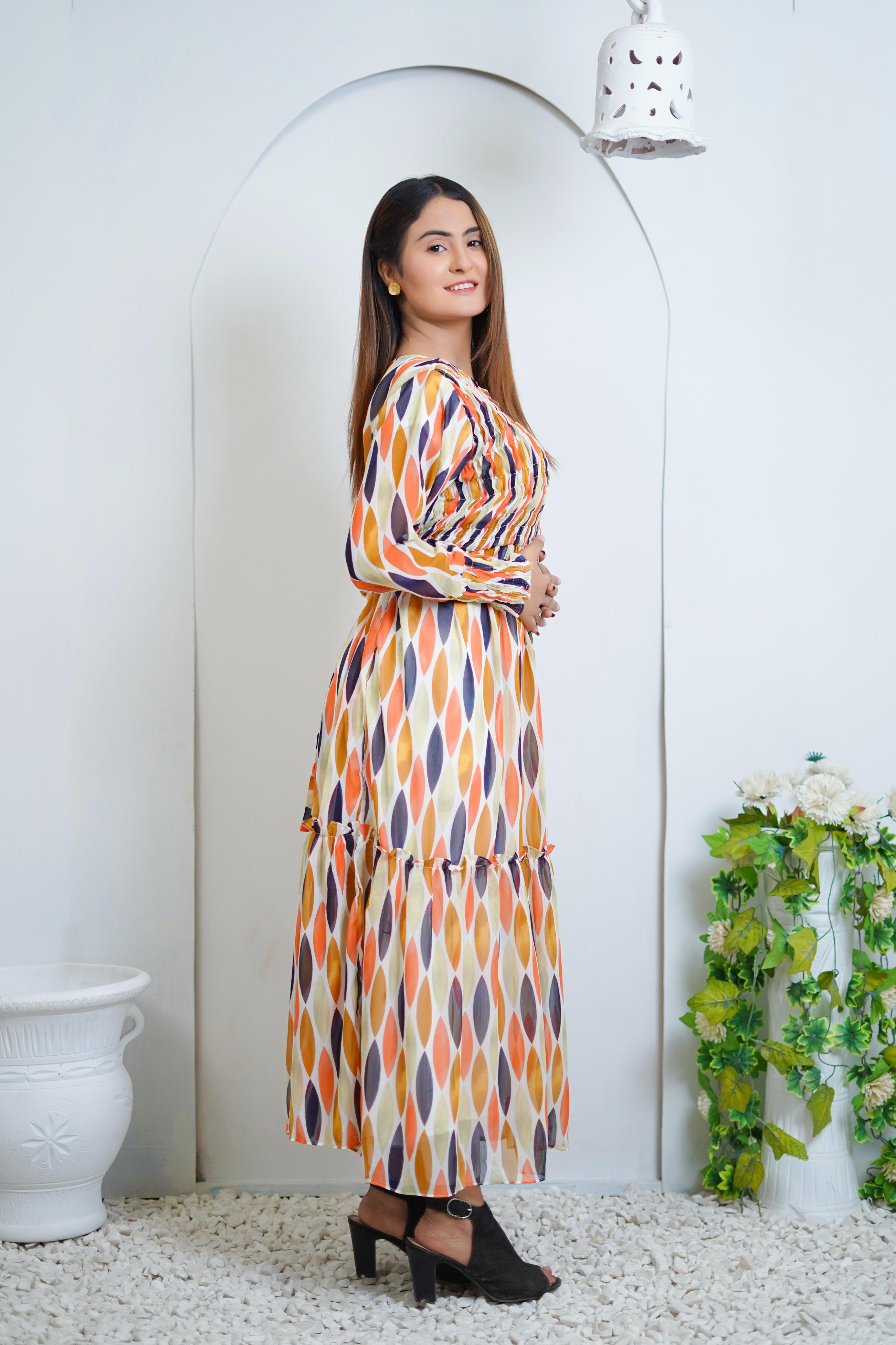 Morella Long Floral Dress