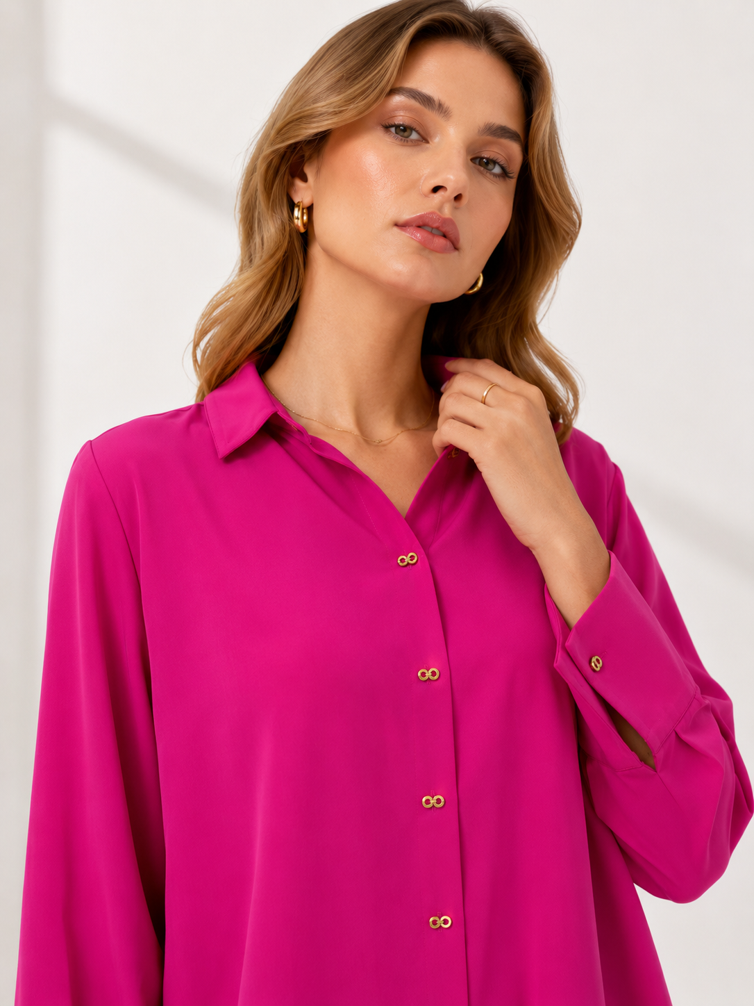 Collar Cuff Button Co-ords Set