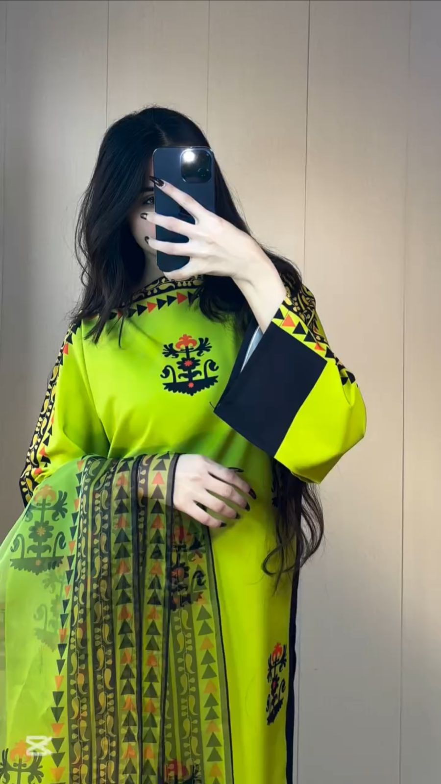 Zest Tribal 3-Piece Set – Neon Lime & Midnight Black