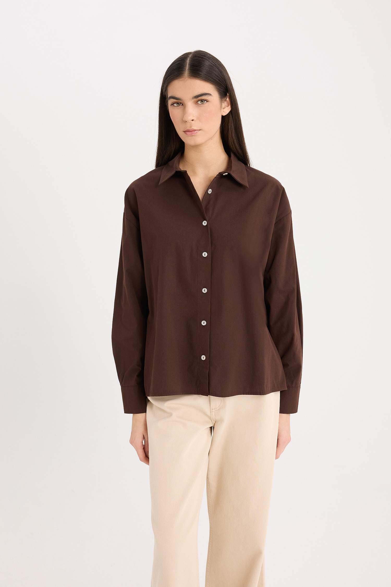 Brown Button Down Shirt