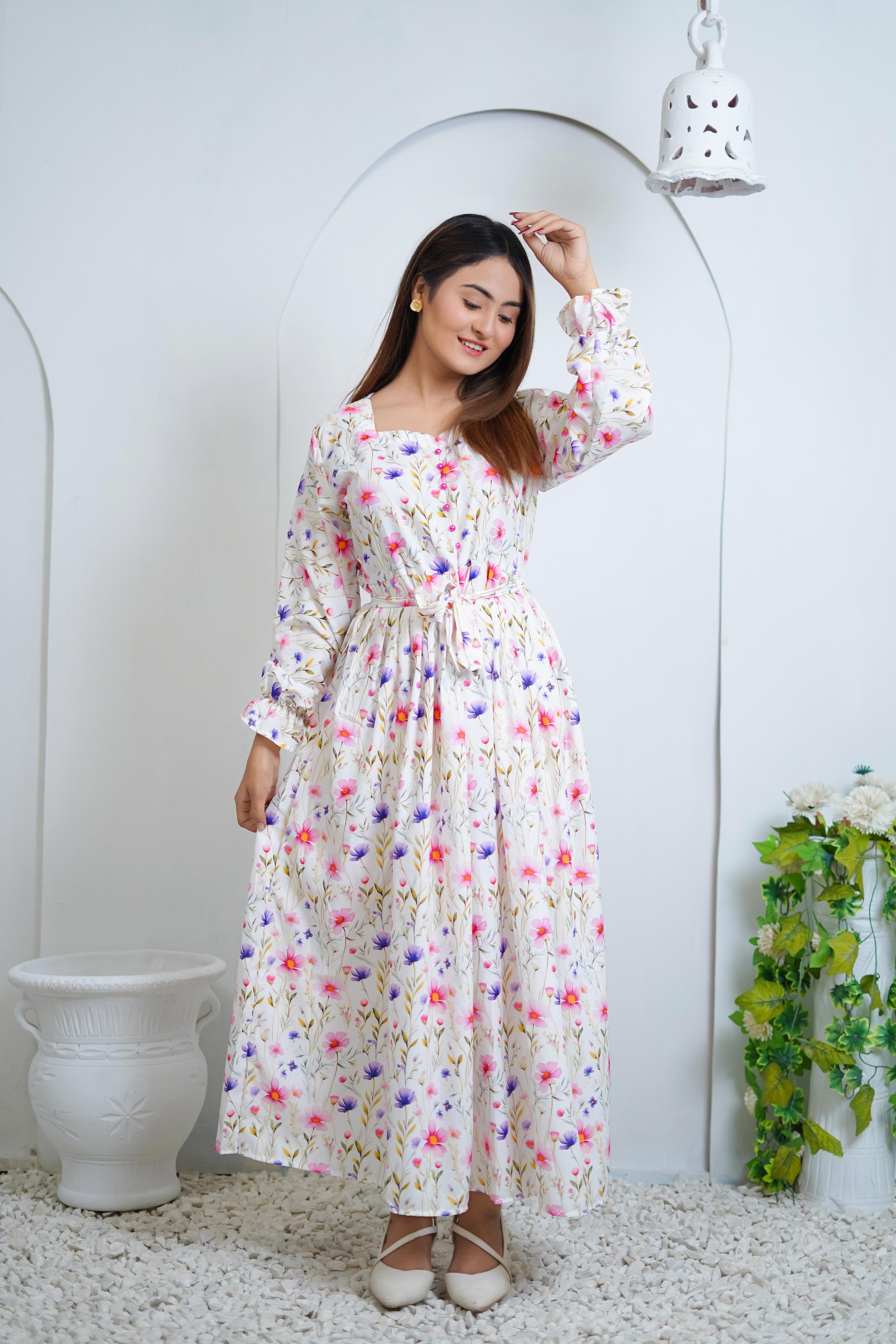 Bloomcore Floral Long Dress