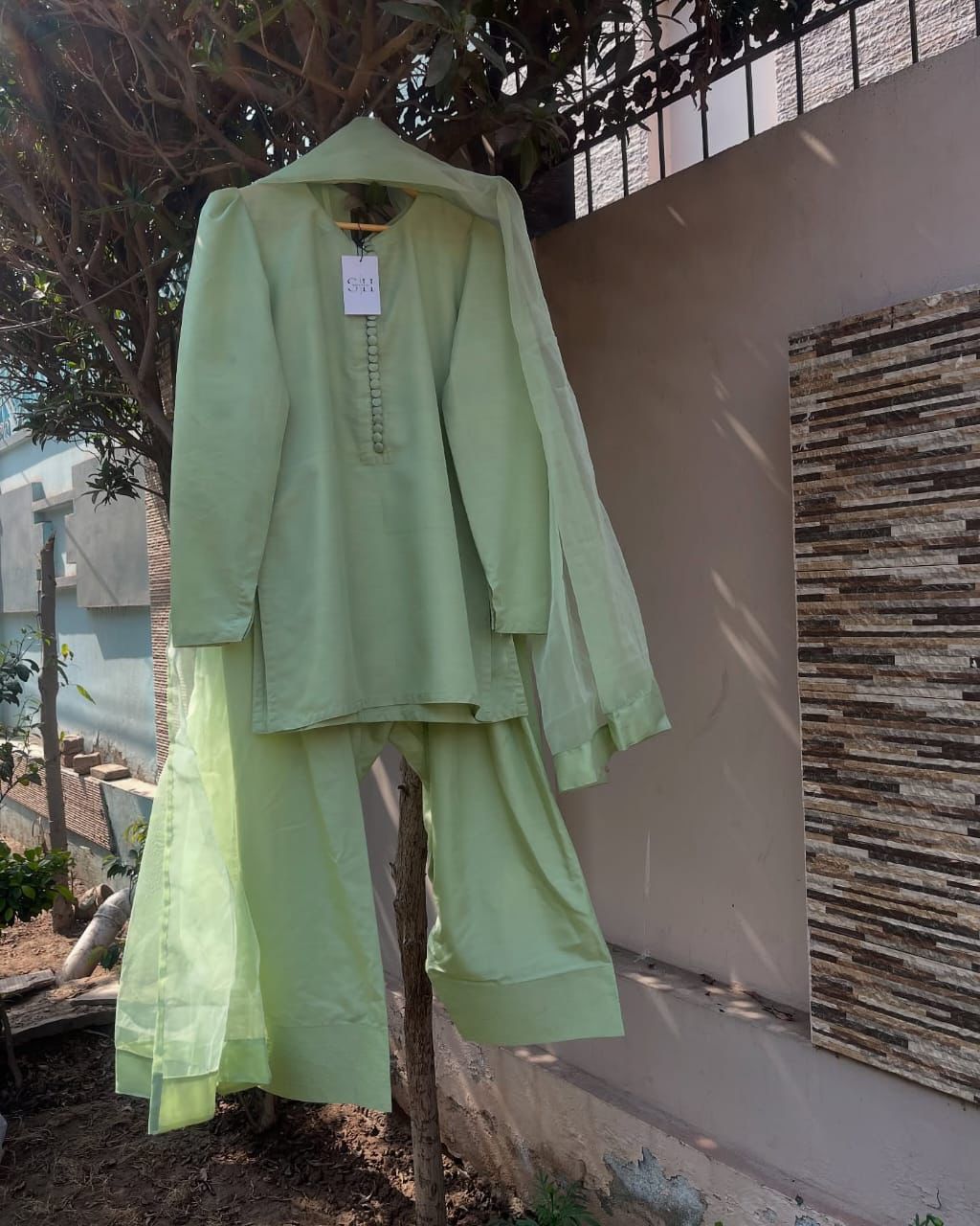 Badam Pista Farshi RawSilk