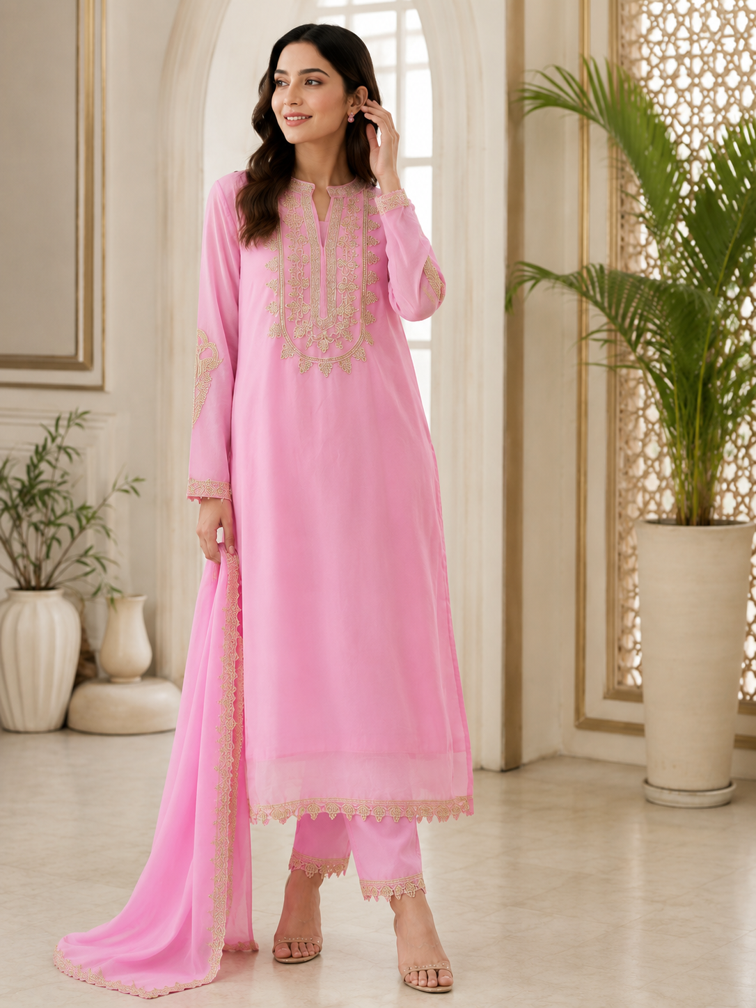 Zohra Pink 3 PEICE