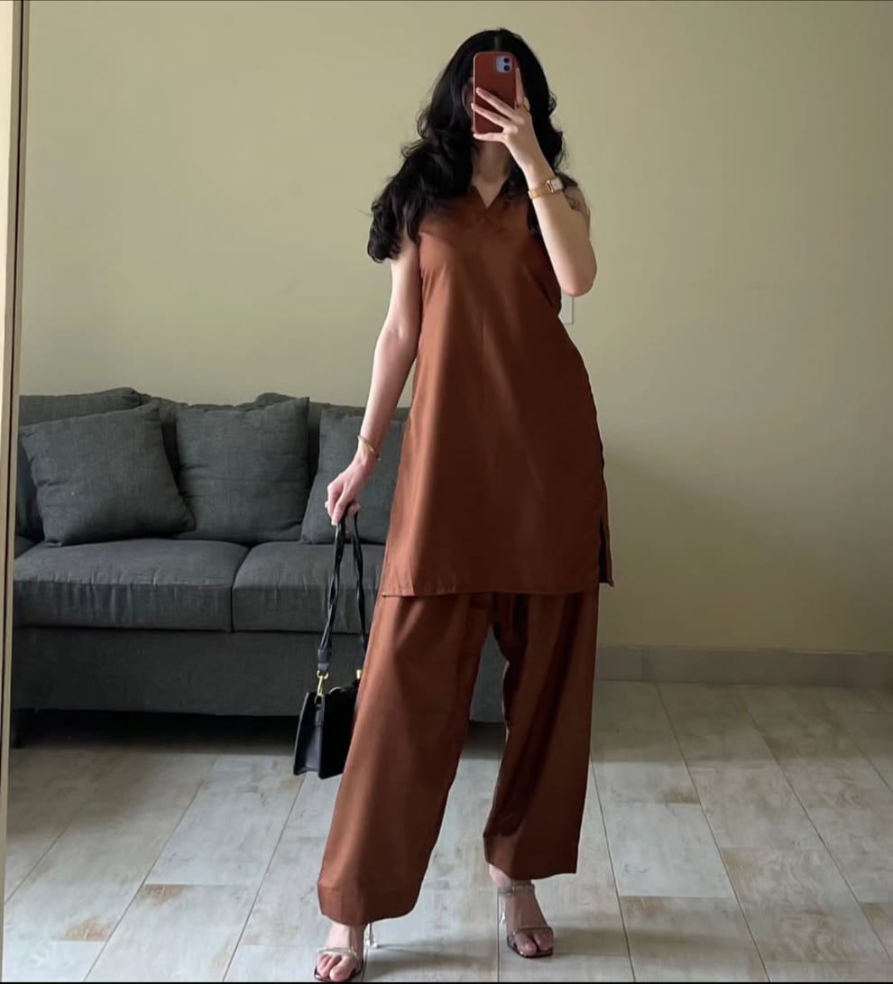 Badam Brown Farshi RawSilk