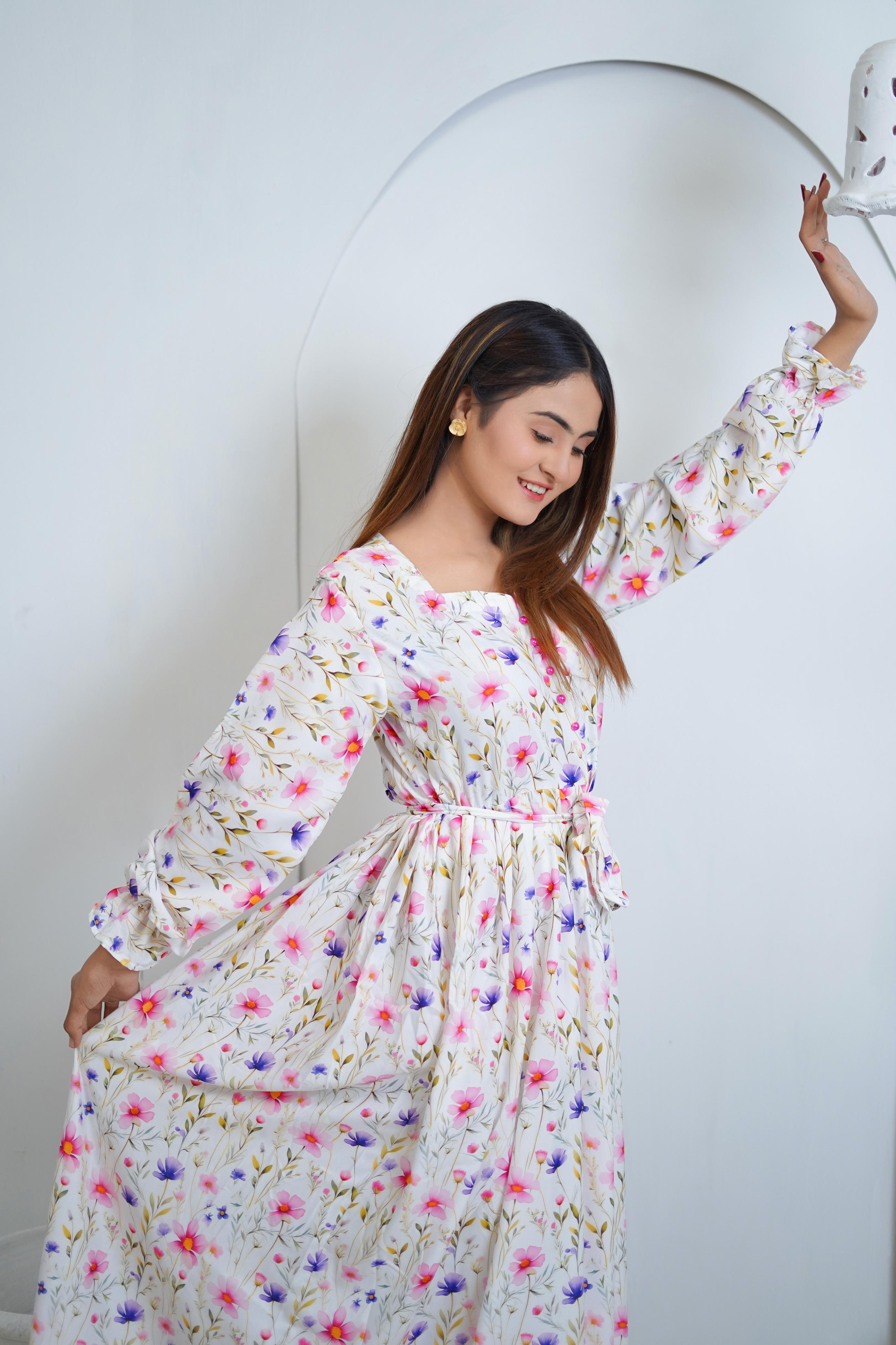 Bloomcore Floral Long Dress