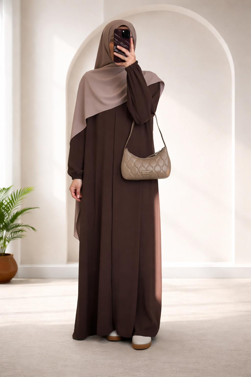 Modest Badam Abaya with Stoller