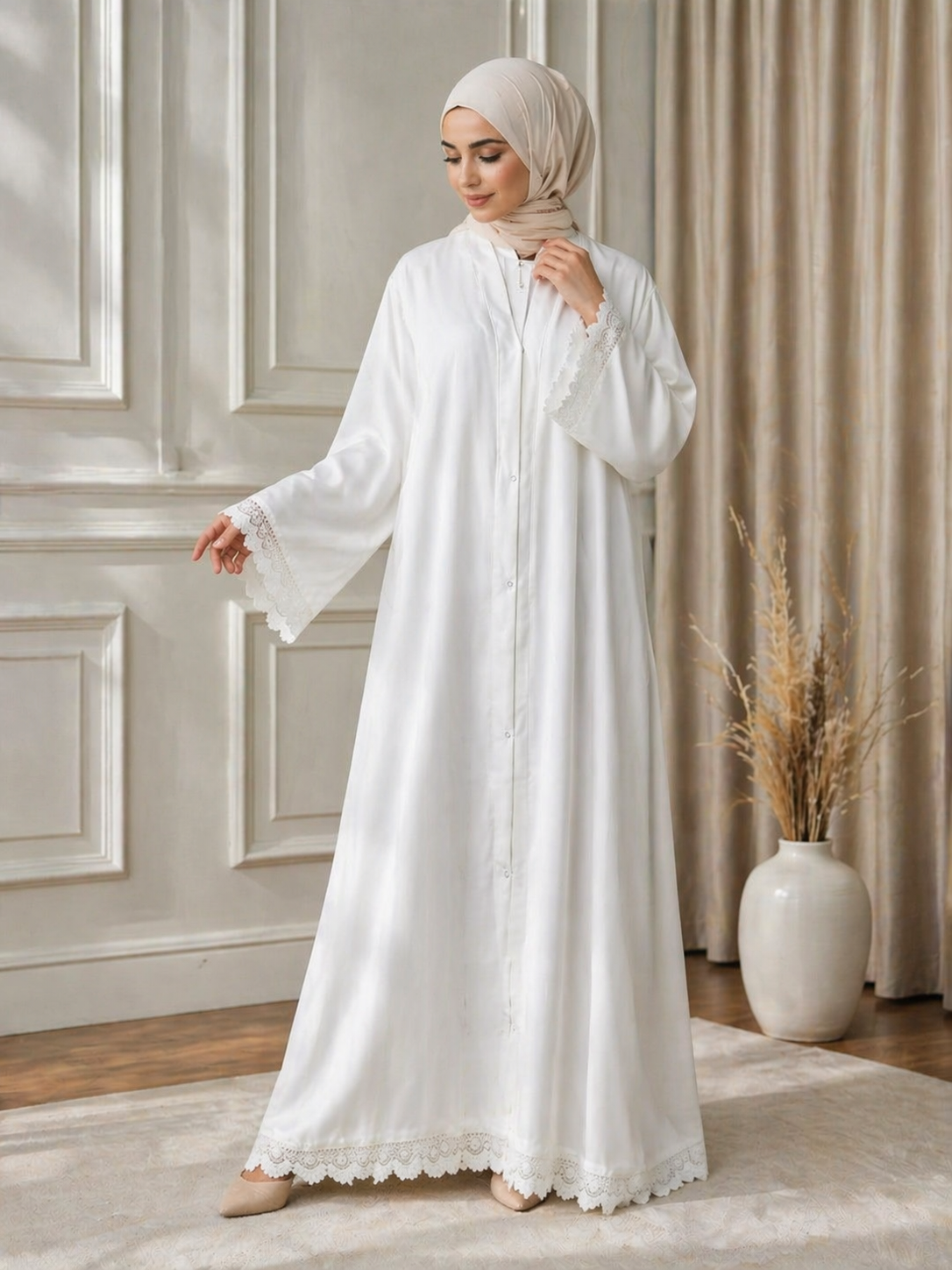 Ayra White Grace Abaya