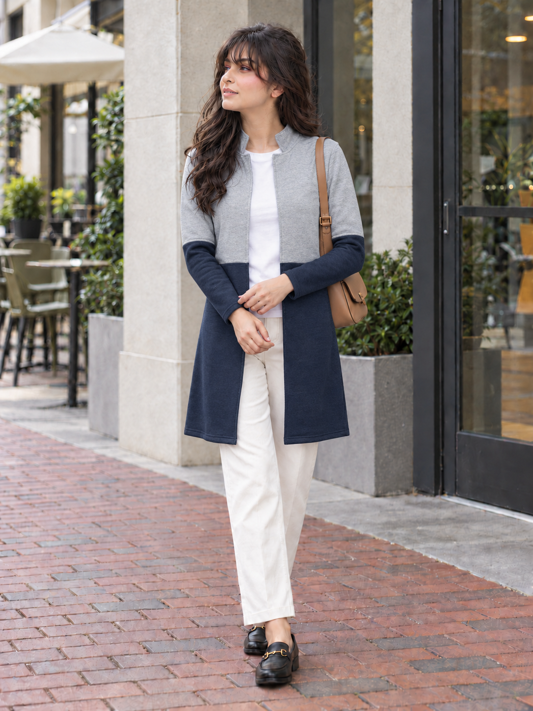 Horizon Duo Coat Navy/Grey detail view