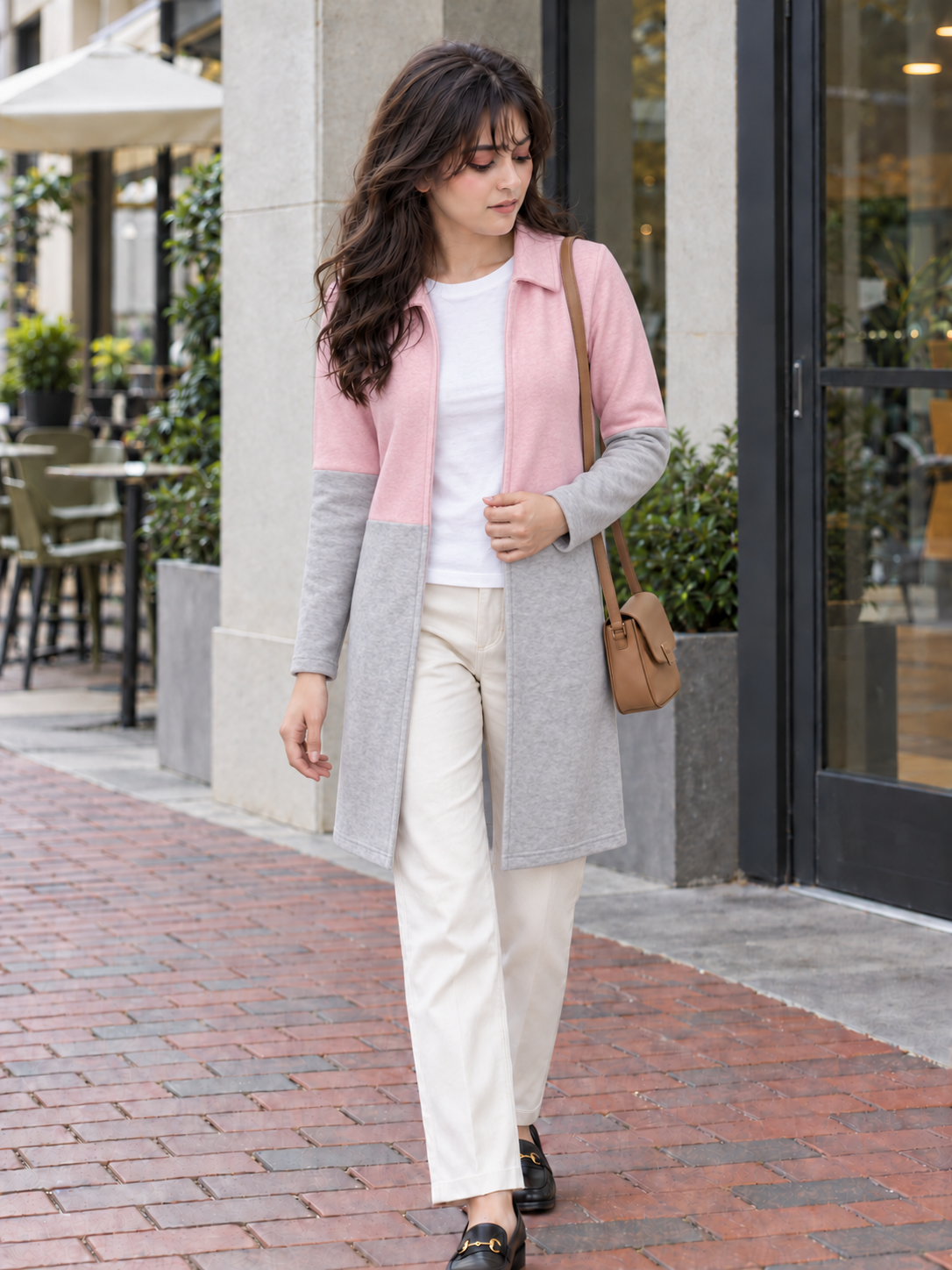 Horizon Duo Coat Pink/Grey detail view