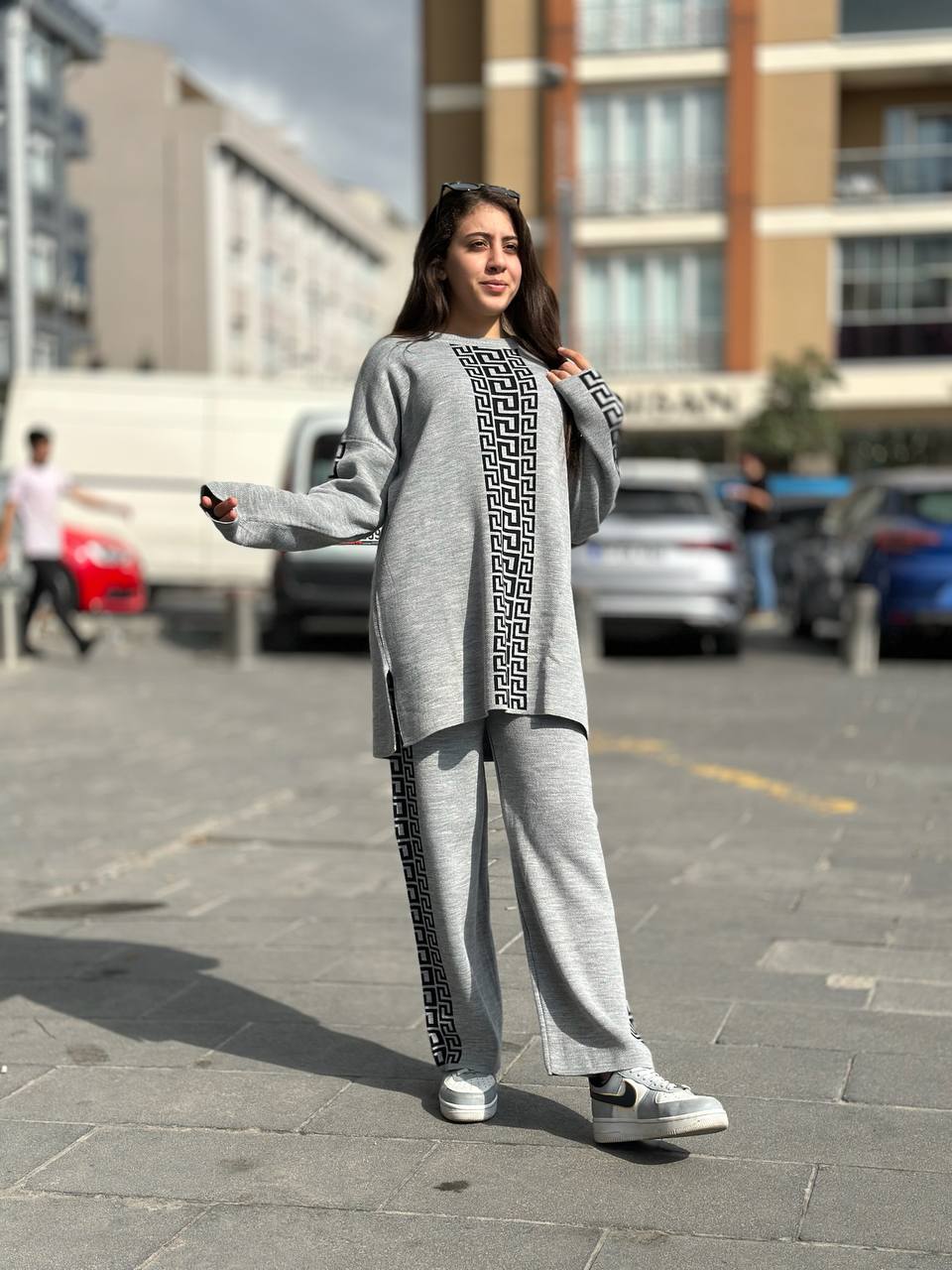 Maze Motif Co-ord Grey original