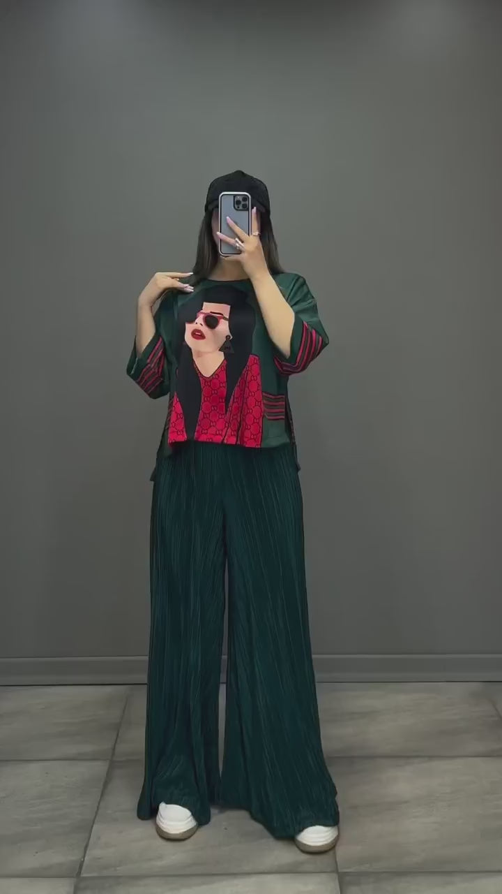 Luxury Silk Printed Co ord Set