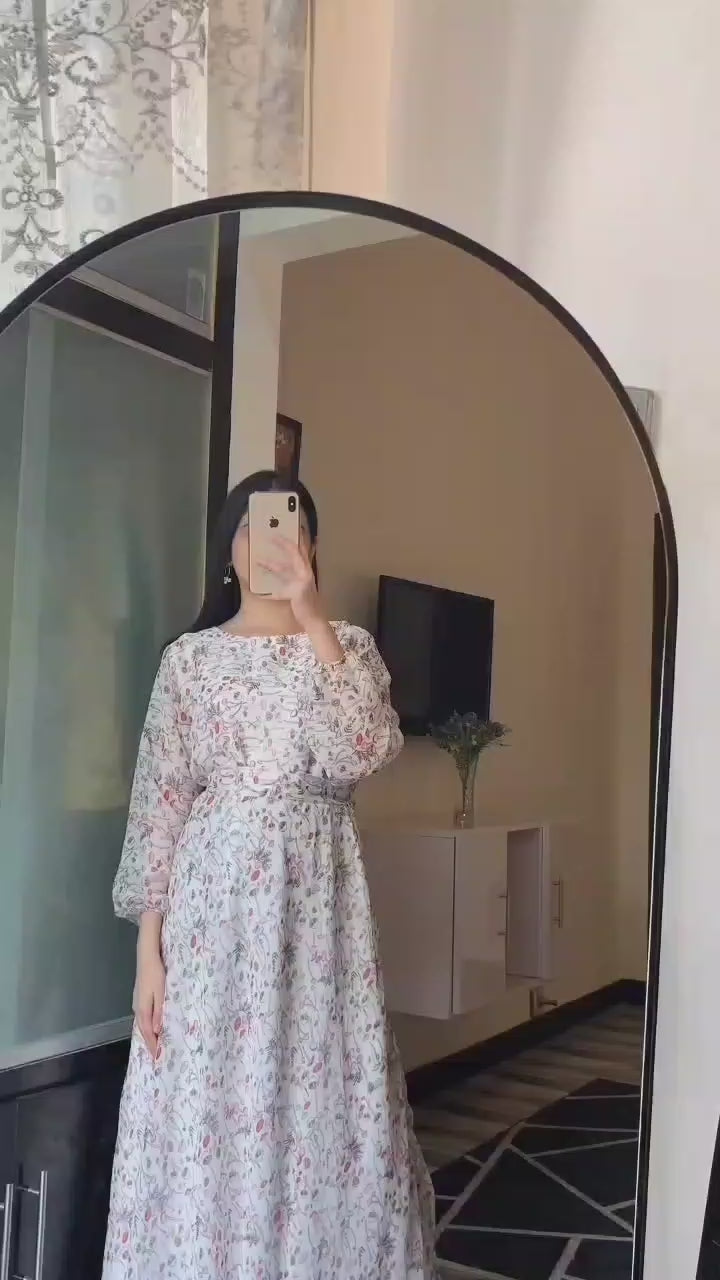 White Dream Floral Maxi