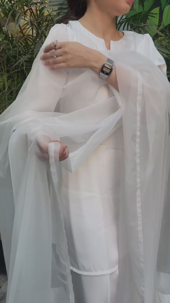 Badam White Farshi Shalwar Kameez