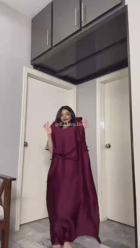 CRIMSON GRACE CAPE GOWN